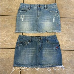 Bundle of 2 Aeropostale Jean Skirts